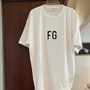 Fear of God White FG Logo Tee